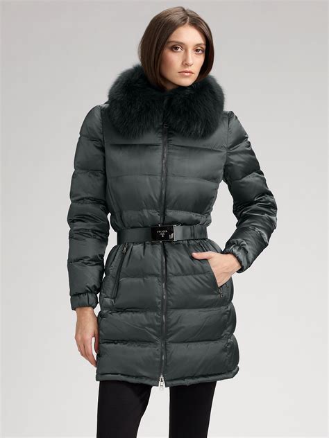 prada black winter coat|prada women' s blazers.